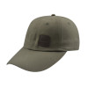 Army Green 6 Panel Bassball Caps with PU Badge