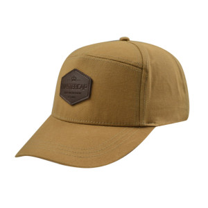 Khaki Performance Caps with PU Badge