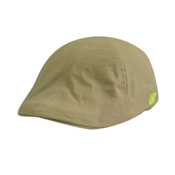Classic Gray Lvy Cap with Woven Label edge rust