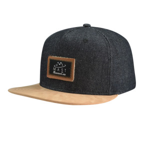6 Panel Snapback Hat with PU Badge