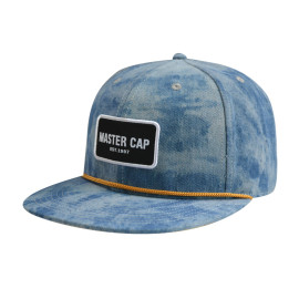 Snapback Cap with Woven Label Edge Rust And Ribbon