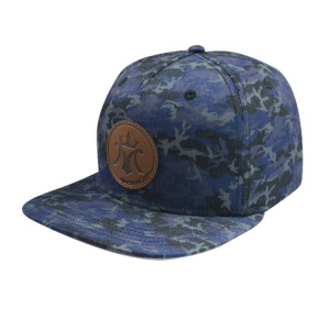 Camo Cap with PU Embossed Badge