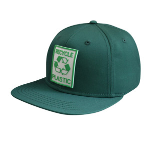 6 Panel Snapback Cap with Rubber Badge