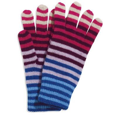 Colored Striped Gloves