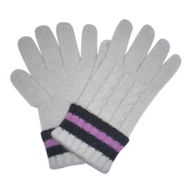 Gray Knit Gloves