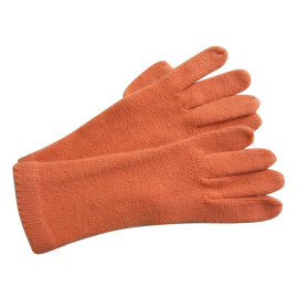 Orange Knit Gloves