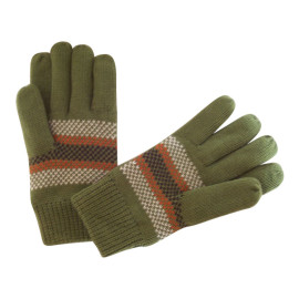 High Quality Green Jacquard Gloves