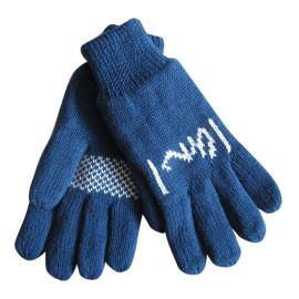 Blue Jacquard Gloves