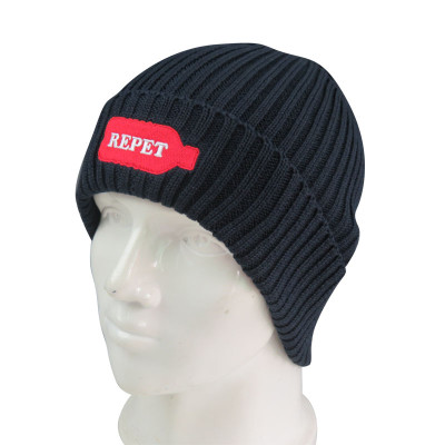 This Knit Beanie is made from Recycled Matreial