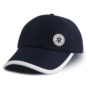 Custom diamond polyester mesh rubber patch sports cap