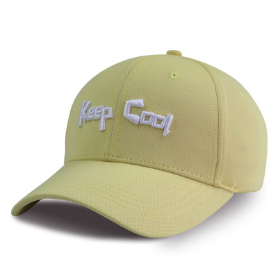 Breathable 6-panel baseball cap with 3D embroidery