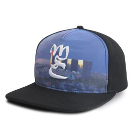 Custom 5 panel flat brim sublimation and embroidered trucker snapback hat cap