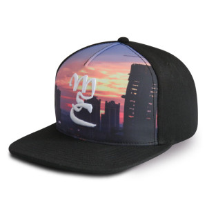 Custom 5 panel flat brim sublimation and embroidered trucker snapback hat cap