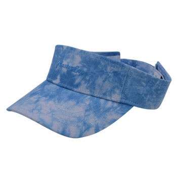 Tie-dyed fabrics visor with embroidery logo