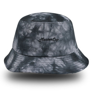 Tie-dyed fabrics bucket hat with embroidery logo