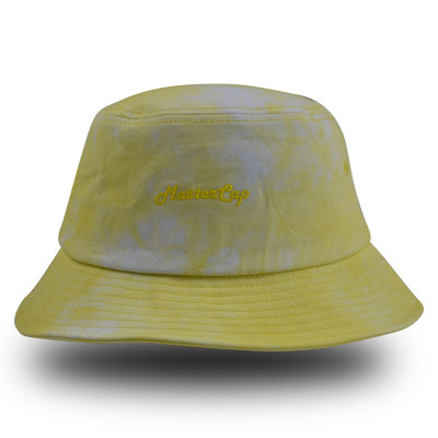 Tie-dyed fabrics bucket hat with embroidery logo