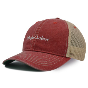6 Panel washed baseball cap with embroidery logo