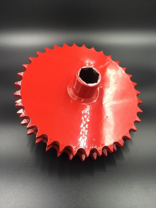 Roller Chain Sprocket D60C-35H Red painted