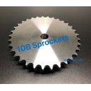 BS(10B) Roller Chain Sprockets steel, C45 pilot bore