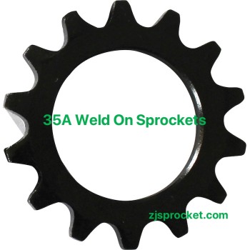 35A weld on roller chain sprockets  surface black oxided, fit fo V W X Y weld on hubs.