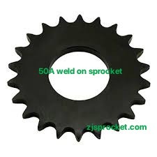 50A weld on roller chain sprockets  surface black oxided, fit fo V W X Y weld on hubs.