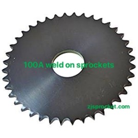 100A weld on roller chain sprockets  surface black oxided, fit fo V W X Y weld on hubs.