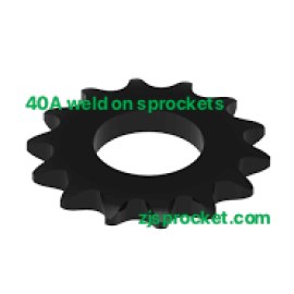 40A weld on roller chain sprockets  surface black oxided, fit fo V W X Y weld on hubs.