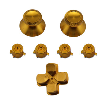 High Quality Aluminium 7 in 1 Kit Buttom For PS4 Controller Gold Color