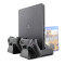Multi-Function Charging Stand with Built-in Cooling Fans and USB HUB for PS4 Slim - Black