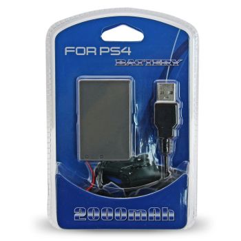 2000mAh 3.7V Li-ion Battery Pack with USB Charging Cable for PS4 Wireless Controller
