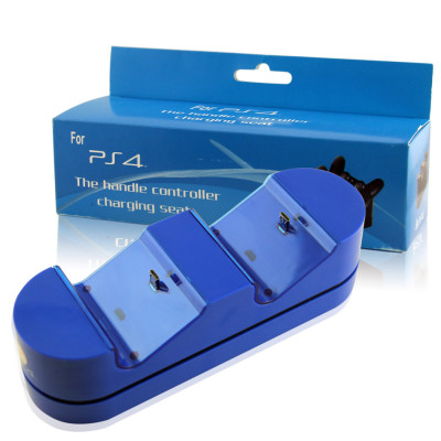 Dual Charging Dock Dual PS4 Charger Station Stand Base For PS4 Wireless Controller blue