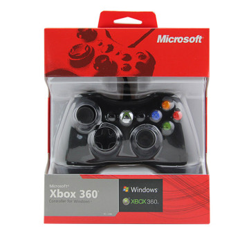 Xbox 360 Wired Controller Black Red Packing