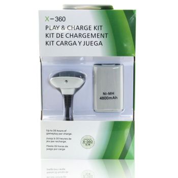 Xbox 360 Slim Controller 4800mAh Rechargeable Battery Pack (White)