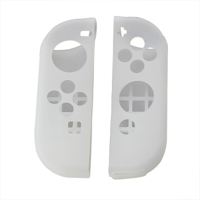 2pcs For Nintendo Switch Gampad Handle Silicone Cover Skin Case Protector (White)