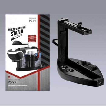Multifunction Display Vertical Stand for PS VR Headset Dual Chargers Dock for PS Move/ PS4/PS4 Slim/ PS4 Pro