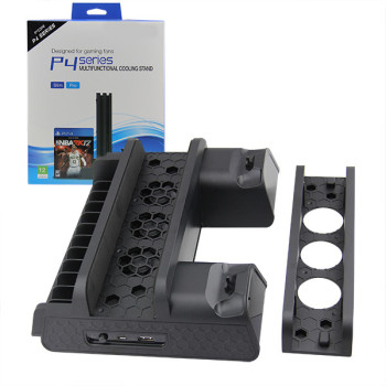 Multifunctional Cooling Stand with Cooler Discs Slot and Controller Charging Dock for PS4  PS4 Slim/PRO