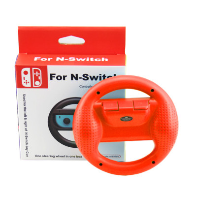 Steering Wheel Controller Handle for Nintendo Switch Controller( Red)