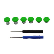 6Pcs Swap Thumbsticks Grips Metal Magnetic Stick Set for PS4/XBOX ONE/PS4 Slim Controller - Green