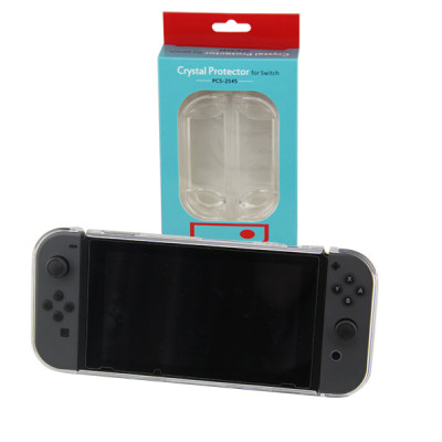 3in1 Transparent Crystal Protecting Cover Case for Nintendo Switch Gamepad - Clear White