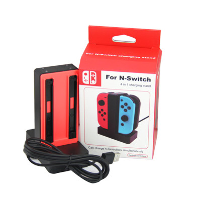 Nintendo Switch 4 in 1 Charging Stand Joy-Controller (Red)