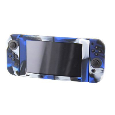 Nintendo Switch Console Camouflage Silicone Case (Camouflage Blue)