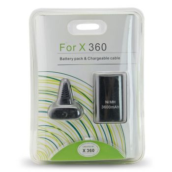 Xbox 360 Fat Battery Pack Chargeable Cable (Black)