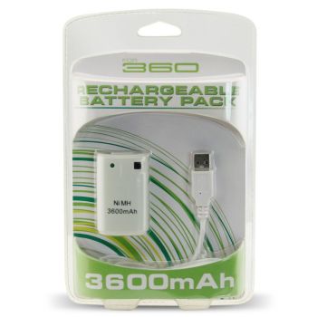 Xbox 360 Fat 3600mAh Rechargeable Battery Pack With USB Cable