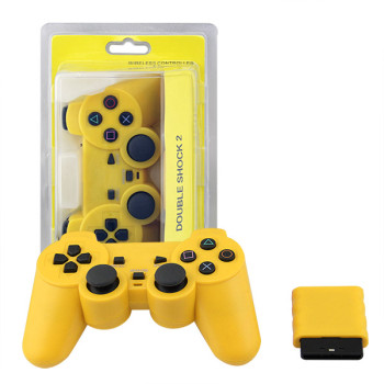 PS2 2.4G Wireless Game Gamepad Yellow
