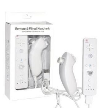 Wii Remote With Wired Nunchuk Controller (White)