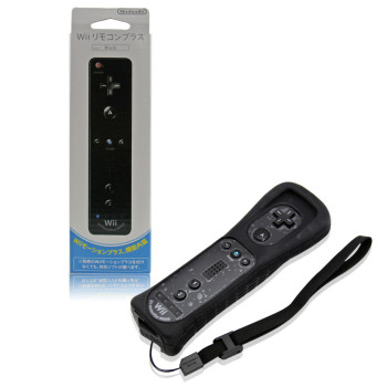 Wii 2 in1 Built in Motion Plus Remote Controller (Black)