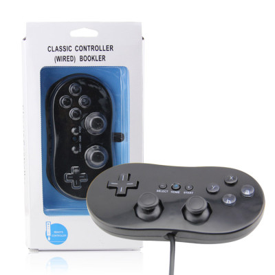 Wii Controller Wired Gamepad Classic Style (Black)