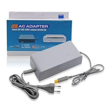 US Plug AC Power Supply Adapter for Wii U Game Console (Grey)