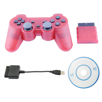 PS2/PS3/PC 3 in 1 Wireless Controller -Crystal RED