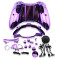 Xbox 360 Fat Wireless Controller Protective Shell Case with Full Buttons (Chrome Purple)